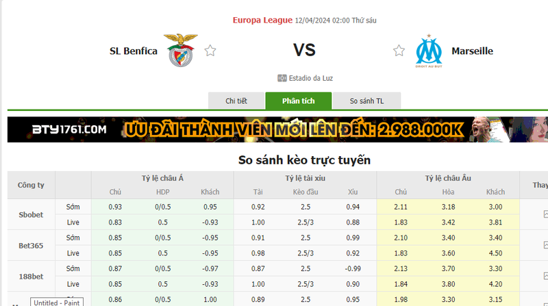 Nhận định soi kèo châu Á - Benfica vs Marseille Nhận định soi kèo châu Á - Benfica vs Marseille